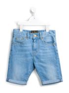 Finger In The Nose Washed Denim Shorts, Boy's, Size: 6 Yrs, Blue