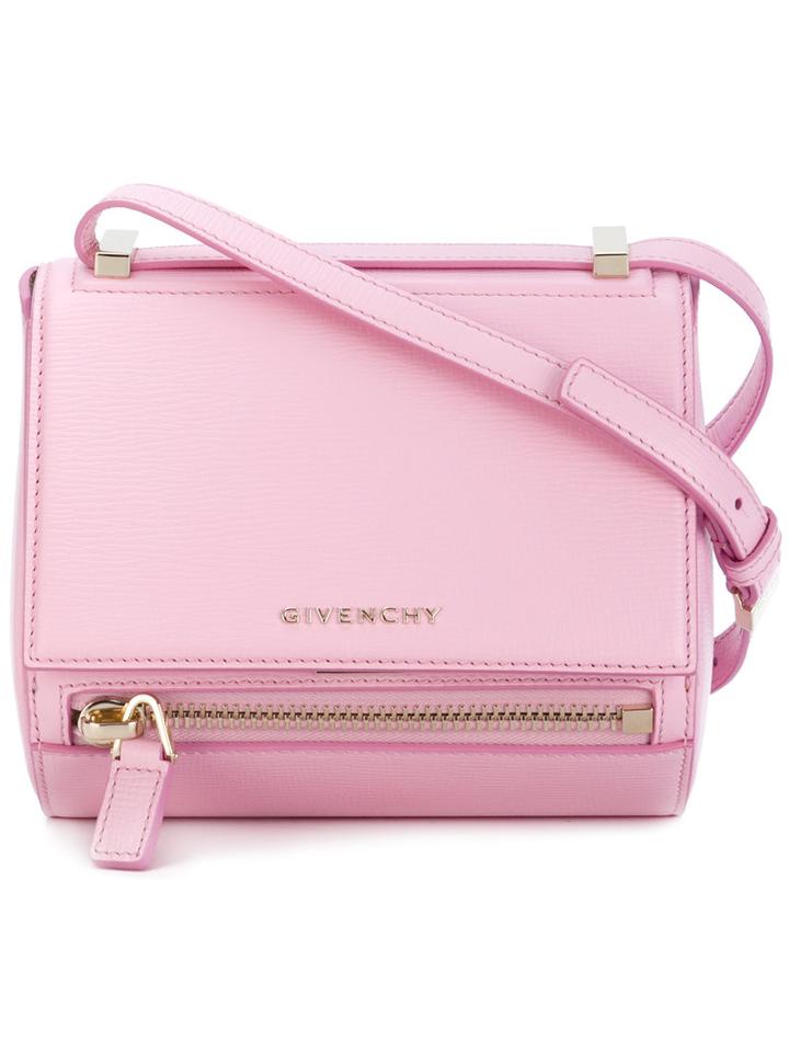 Givenchy - Mini Pandora Box Crossbody Bag - Women - Calf Leather - One Size, Pink/purple, Calf Leather