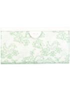 Rochas Floral Pattern Magnet Fastening Clutch