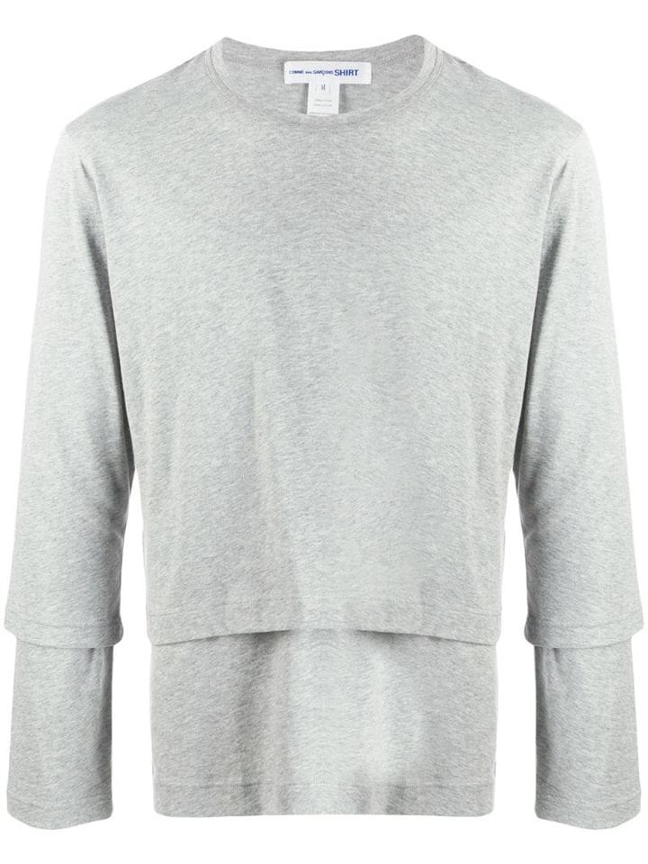 Comme Des Garçons Shirt Double Layered Shirt - Grey