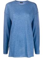Joseph Oversized Crew Neck Jumper - Blue