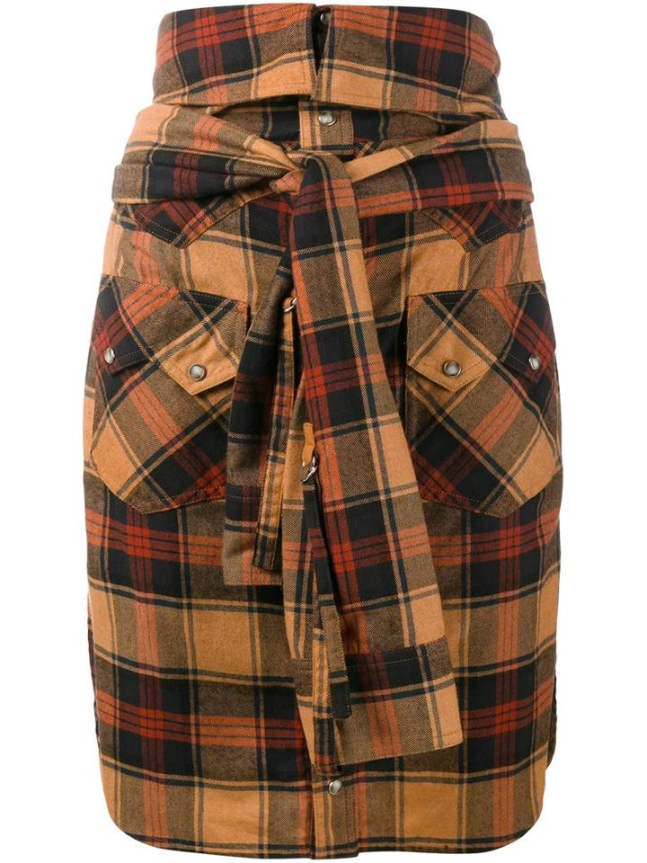 Faith Connexion Plaid Shirt-style Skirt