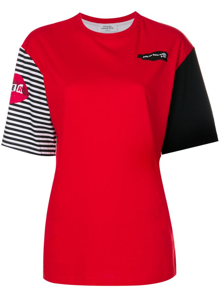 Sonia Rykiel Contrast Sleeve T-shirt - Multicolour