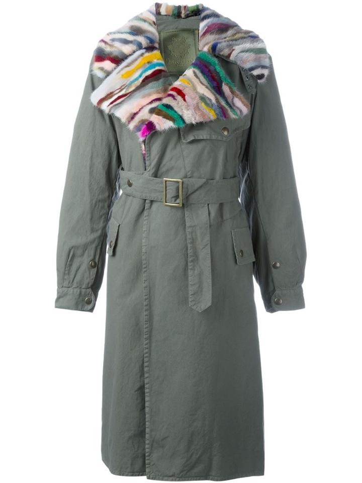 Mr & Mrs Italy Fur Collar Trench