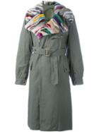 Mr & Mrs Italy Fur Collar Trench