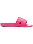 Givenchy Classic Logo Slides - Pink & Purple