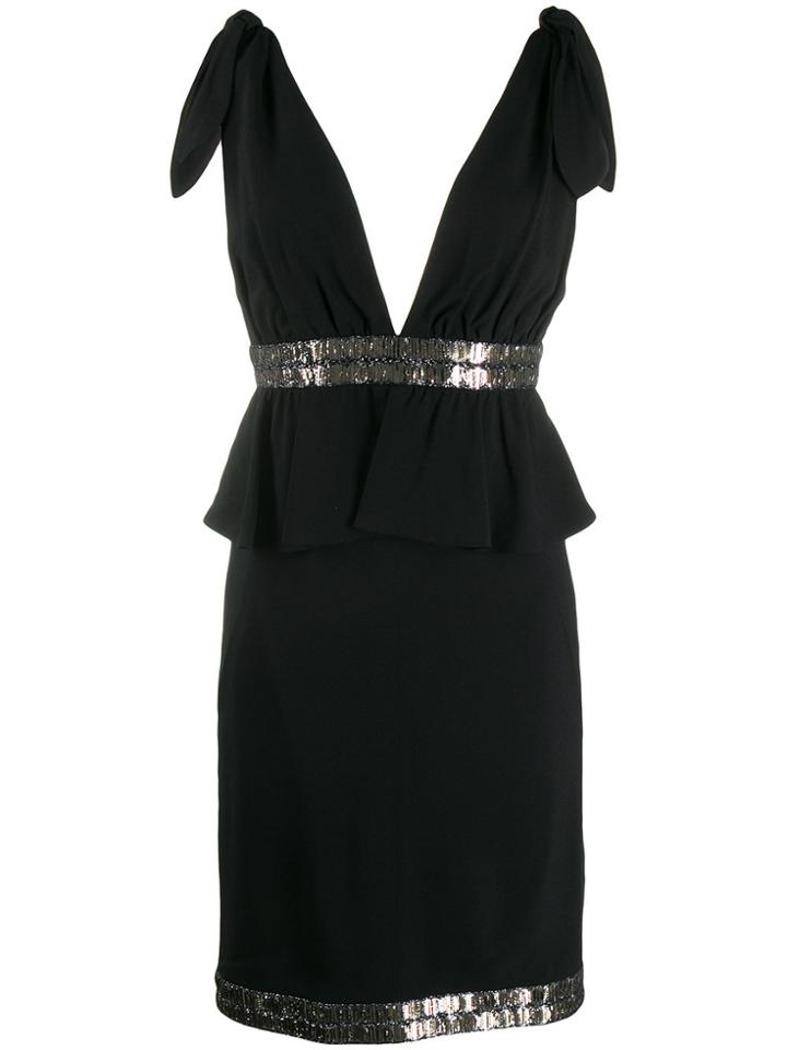 Karl Lagerfeld V Back Cocktail Dress - Black