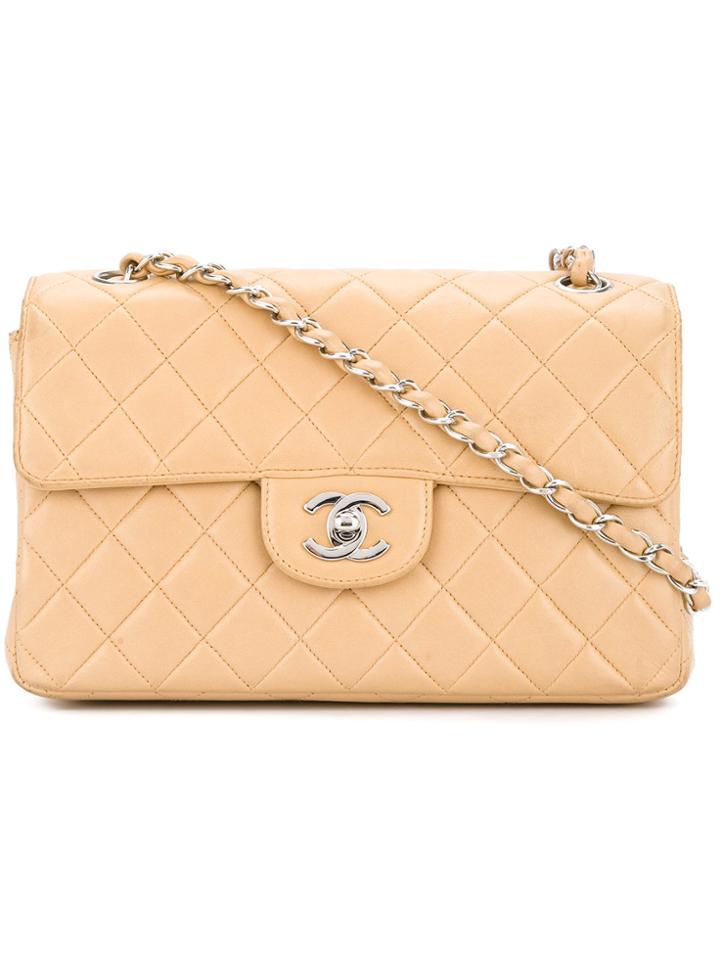 Chanel Vintage Side Flaps Shoulder Bag - Brown