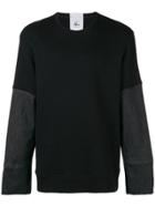 Lost & Found Rooms Denim Cuff Sweater - Black