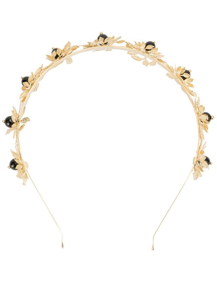 Rosantica 'grace' Headband, Women's, Grey, Onyx/brass