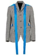 Undercover Checked Blazer Jacket, Women's, Size: 2, Black, Polyester/cupro