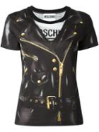 Moschino Biker Jacket Trompe L'oeil T-shirt