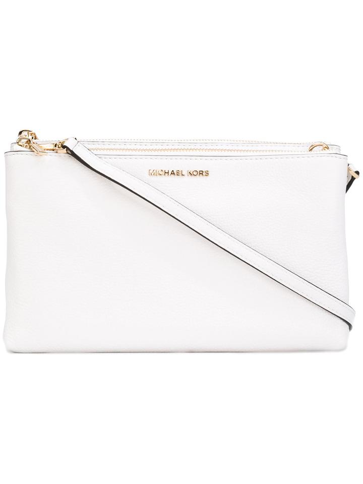 Michael Michael Kors - 'adele' Crossbody Bag - Women - Leather - One Size, White, Leather
