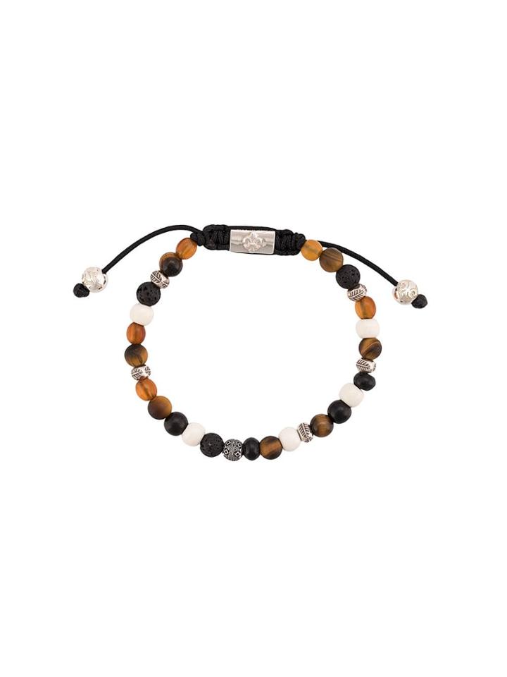 Nialaya Jewelry Contrast Bead Bracelet - Brown