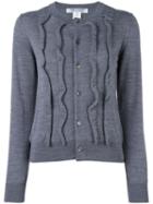 Comme Des Garçons Comme Des Garçons Ruffled Cardigan, Women's, Size: Large, Grey, Wool