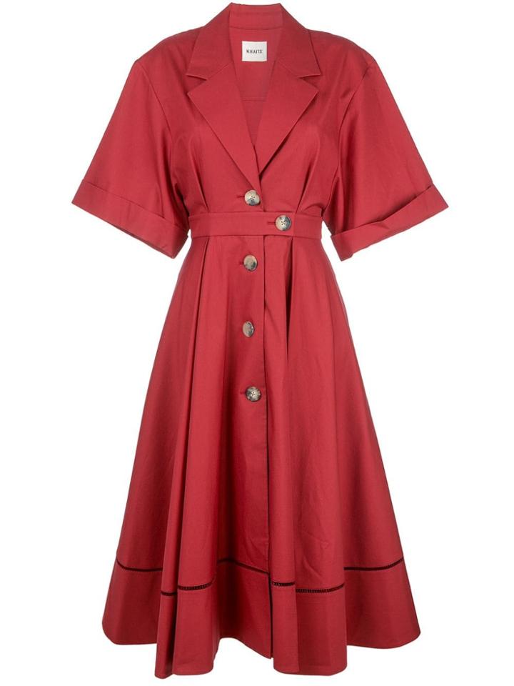 Khaite Button-through Midi Dress - Red