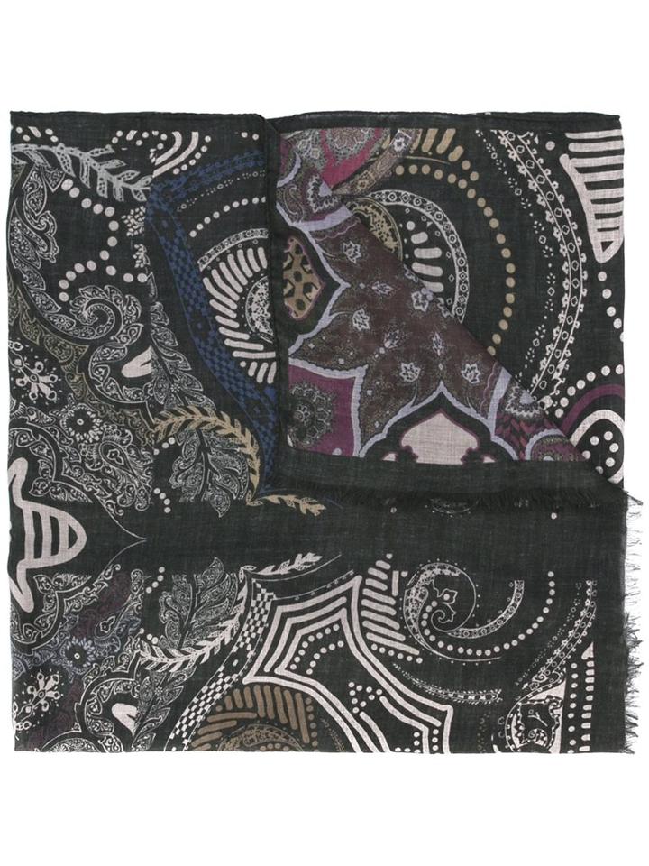 Etro Abstract Print Scarf, Men's, Modal/cashmere