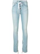 Off-white - High Waist Jeans - Women - Cotton/spandex/elastane - 25, Blue, Cotton/spandex/elastane