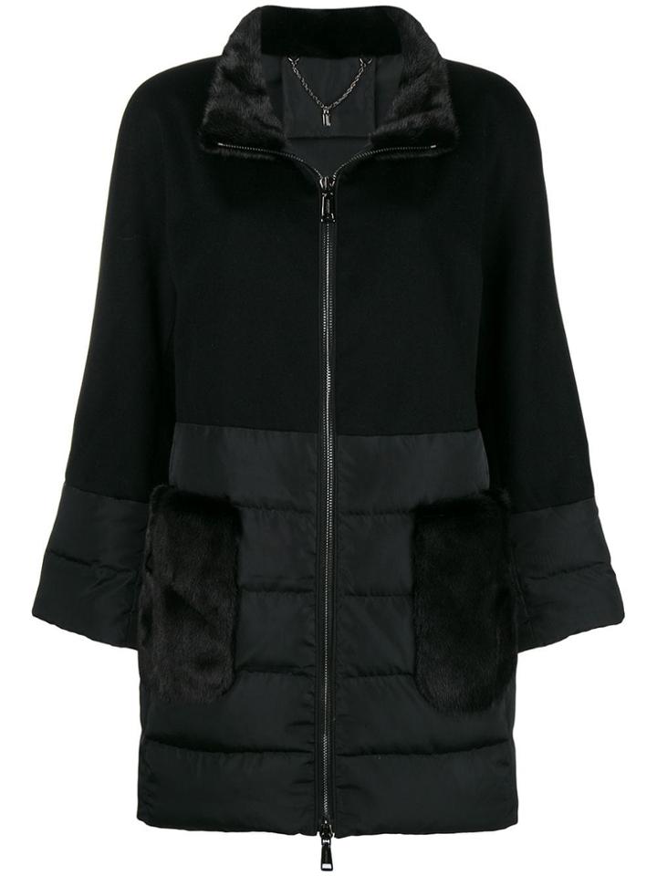 N.peal Mink Fur Puffer Jacket - Black