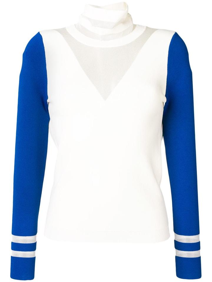 Pinko Contrast Turtle-neck Top - White