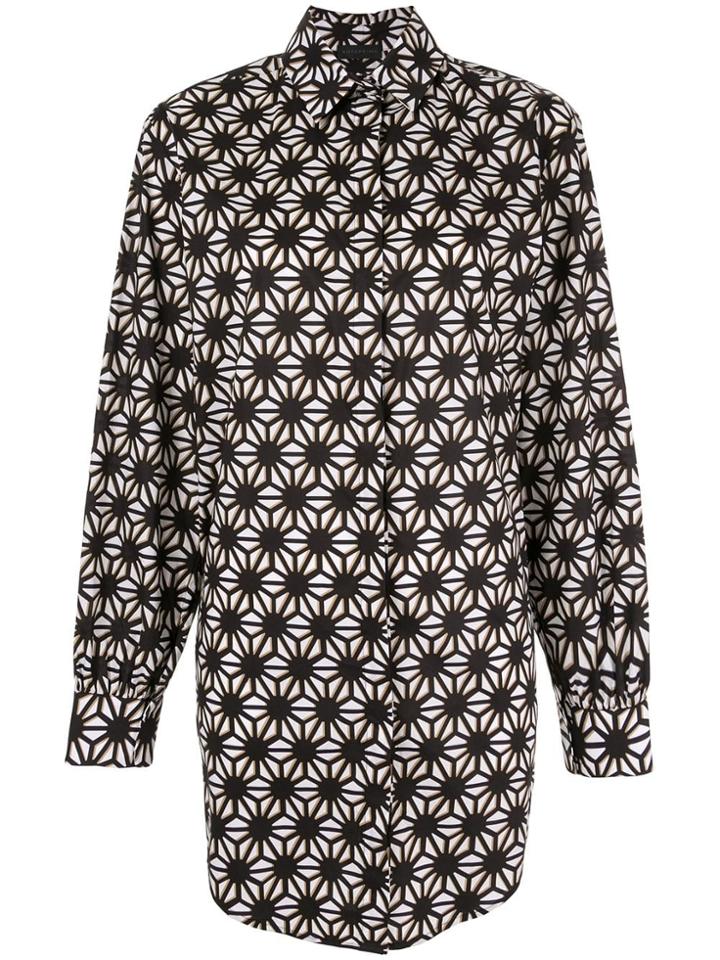 Anteprima Geometric Print Shirt - Black