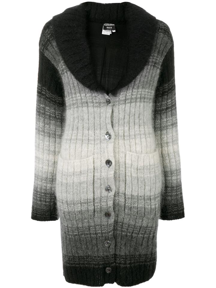 Jean Paul Gaultier Vintage Degradé Effect Cardi-coat - Black