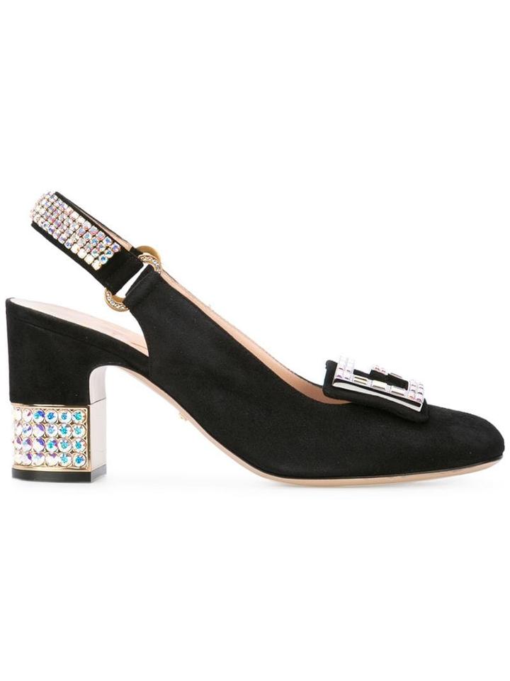 Gucci Mid-heel Slingback Pumps - Black