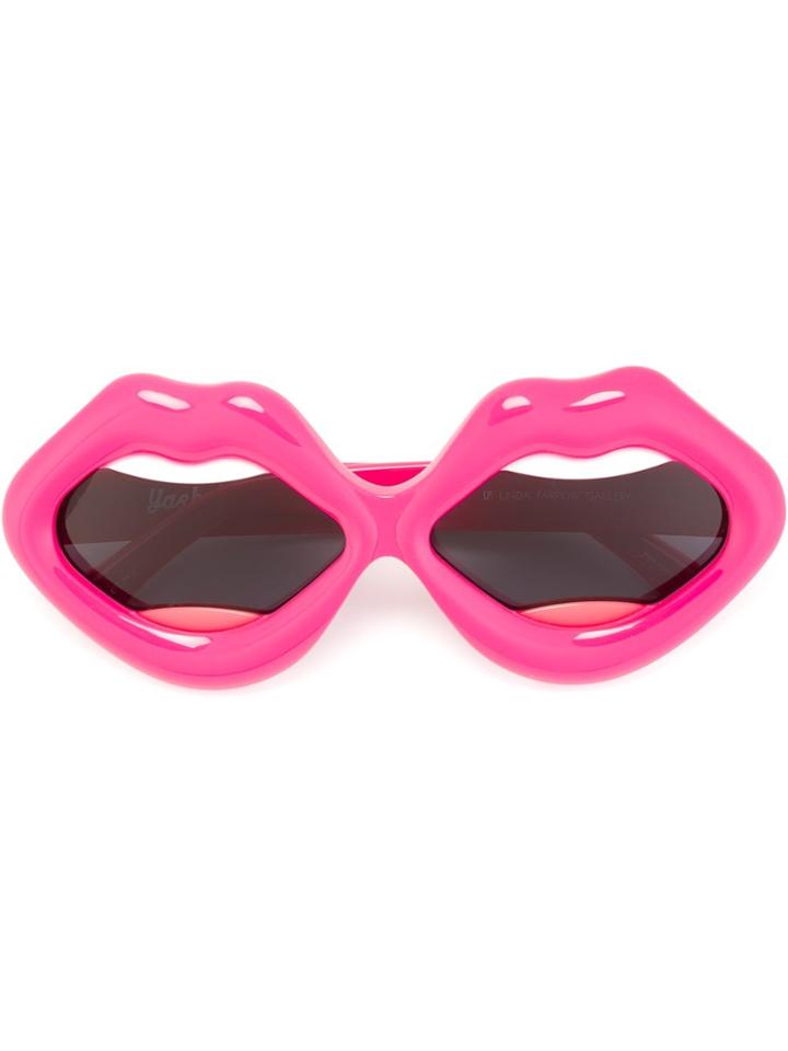 Linda Farrow Gallery 'bubblegum Lips' Sunglasses - Pink & Purple