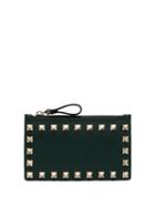 Valentino Valentino Garavani Rockstud Zipped Wallet - Green