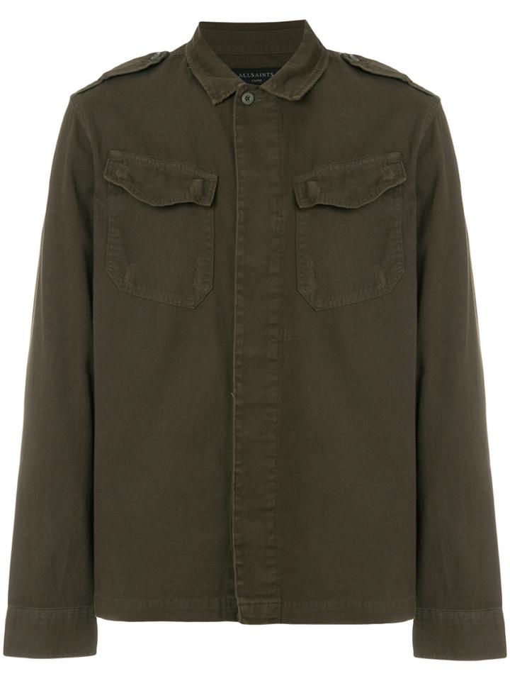 All Saints Chest Pockets Shirt - Green