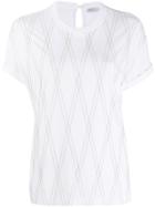 Brunello Cucinelli Embroidered Short-sleeve T-shirt - White