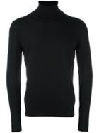 Boss Hugo Boss Turtleneck Jumper, Men's, Size: Large, Black, Virgin Wool