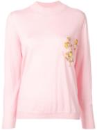 Delpozo Flower Embroidery Jumper - Pink