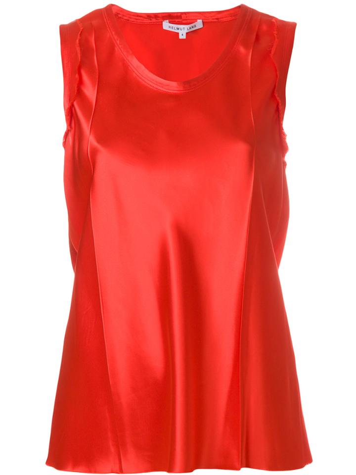 Helmut Lang Satin Tank Top - Red