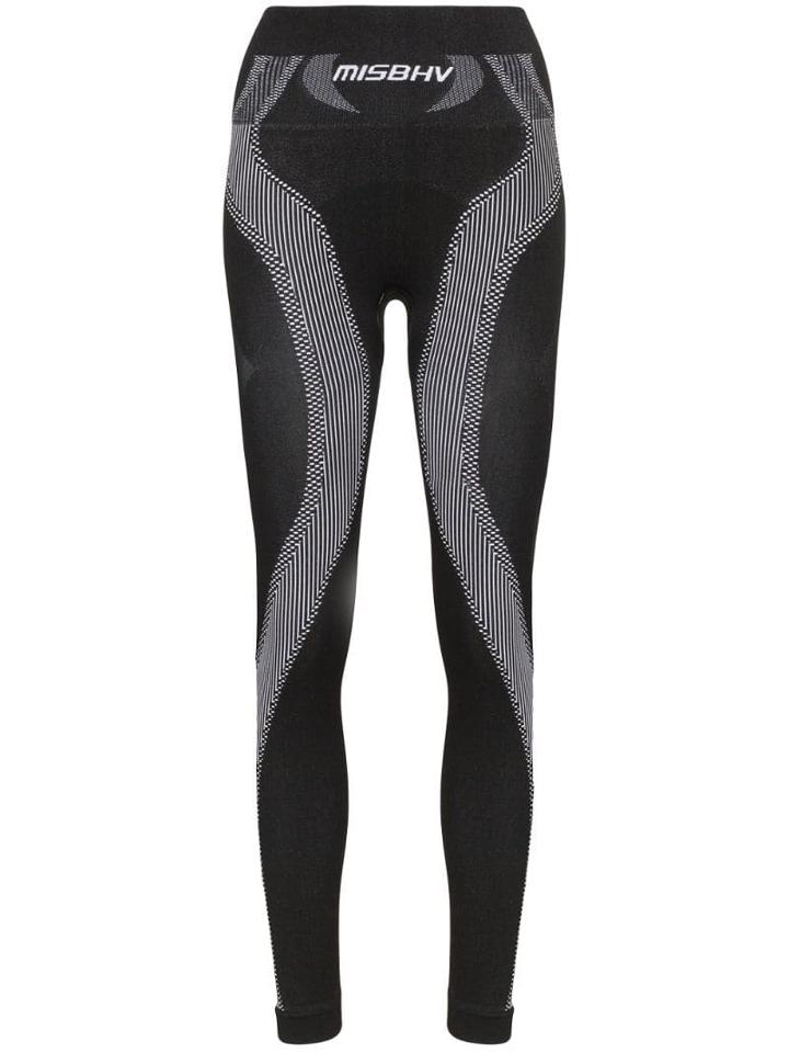 Misbhv High-waisted Sport Knit Leggings - Black