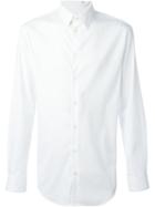 Giorgio Armani Classic Shirt, Men's, Size: 39, White, Cotton/polyamide/spandex/elastane