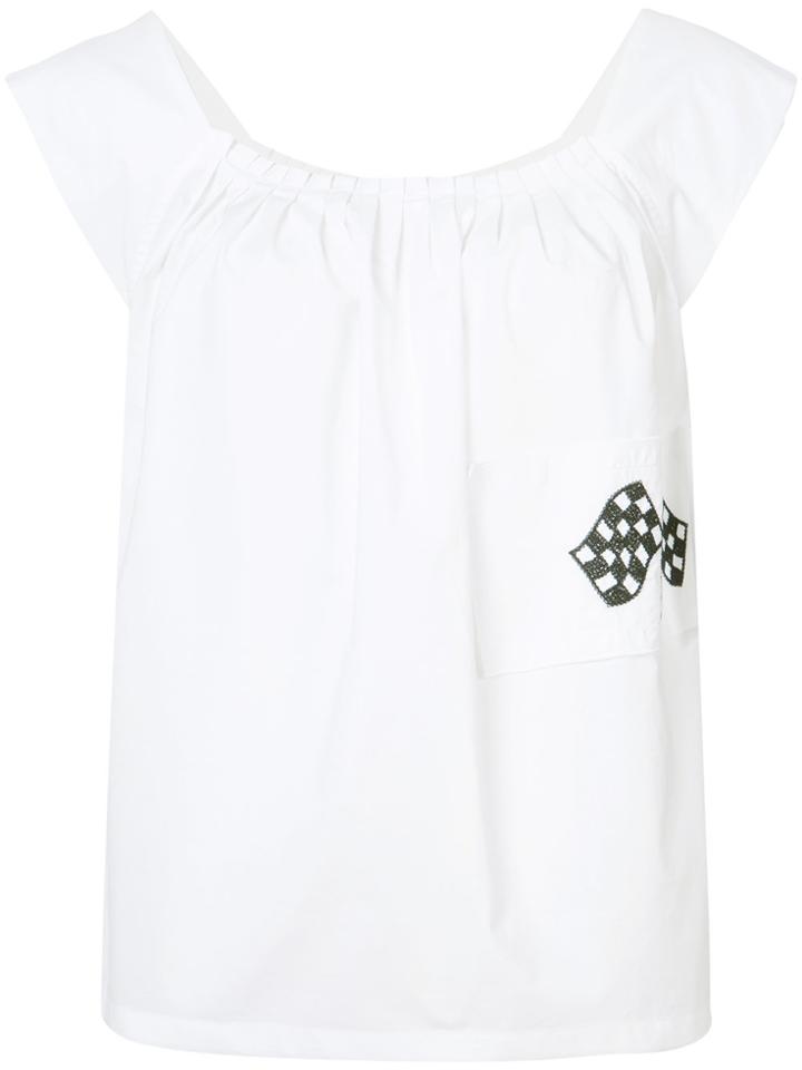Hache Sleeveless Blouse - White