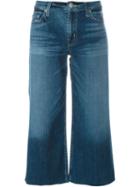 Hudson Wide Leg Cropped Jeans, Women's, Size: 27, Blue, Cotton/spandex/elastane