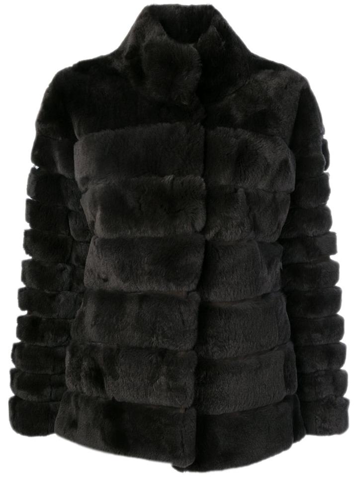 N.peal Ribbed Short Jacket - Brown
