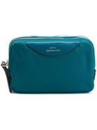 Anya Hindmarch Stack Double Make Up Pouch In Green Nylon With Cobalt