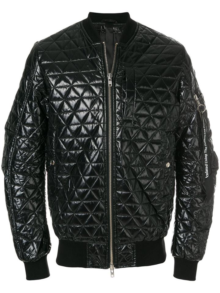 Odeur Quilted Bomber Jacket - Black