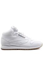Reebok Cl Lthr Mid Ripple Gum Sneakers - White