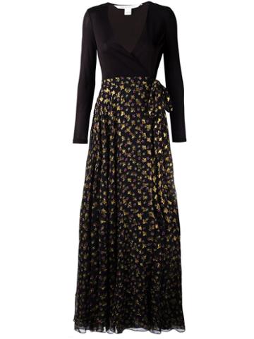 Diane Von Furstenberg 'aviva' Wrap Dress, Women's, Size: 8, Black, Silk/polyester/viscose/metallic Fibre