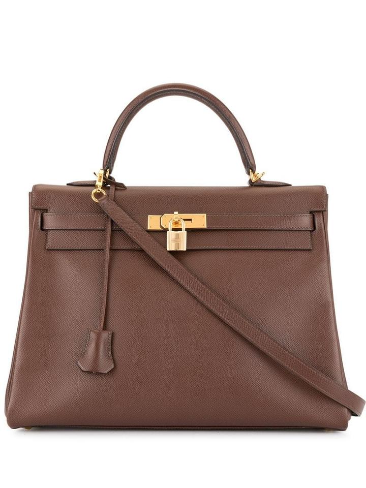 Hermès Pre-owned Kelly 35 Retourne Way Hand Ba - Brown
