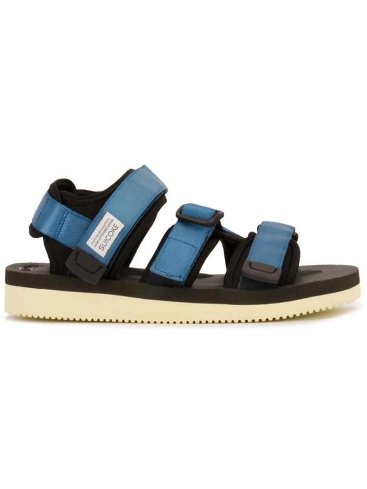 Suicoke Velcro Strap Sandals, Men's, Size: 8, Blue, Rubber/nylon