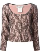 Christian Dior Vintage Corset-style Lace Top