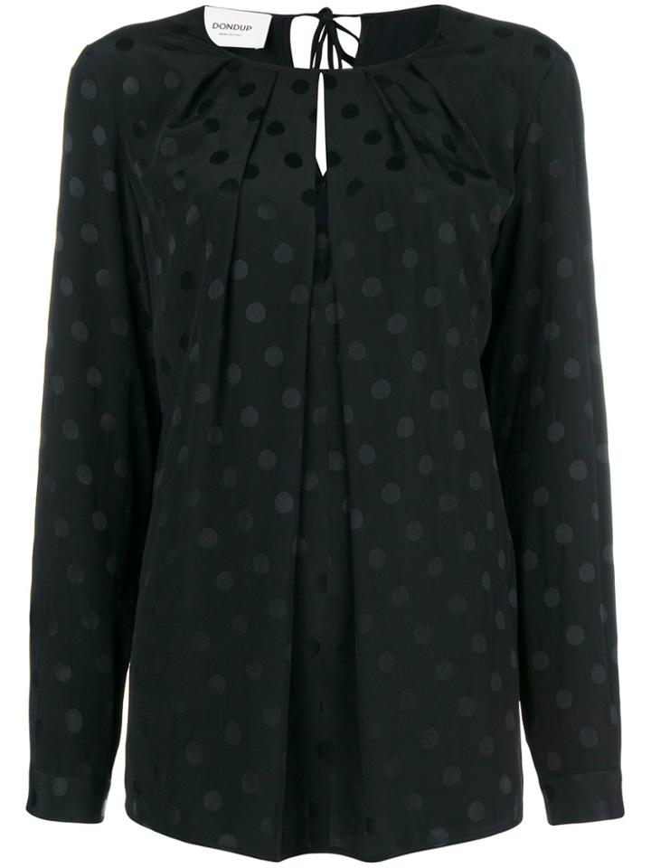 Dondup Polka-dot Shift Blouse - Black