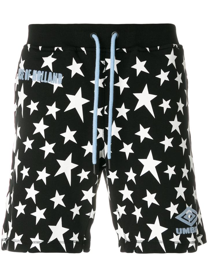 House Of Holland Star Print Shorts - Black