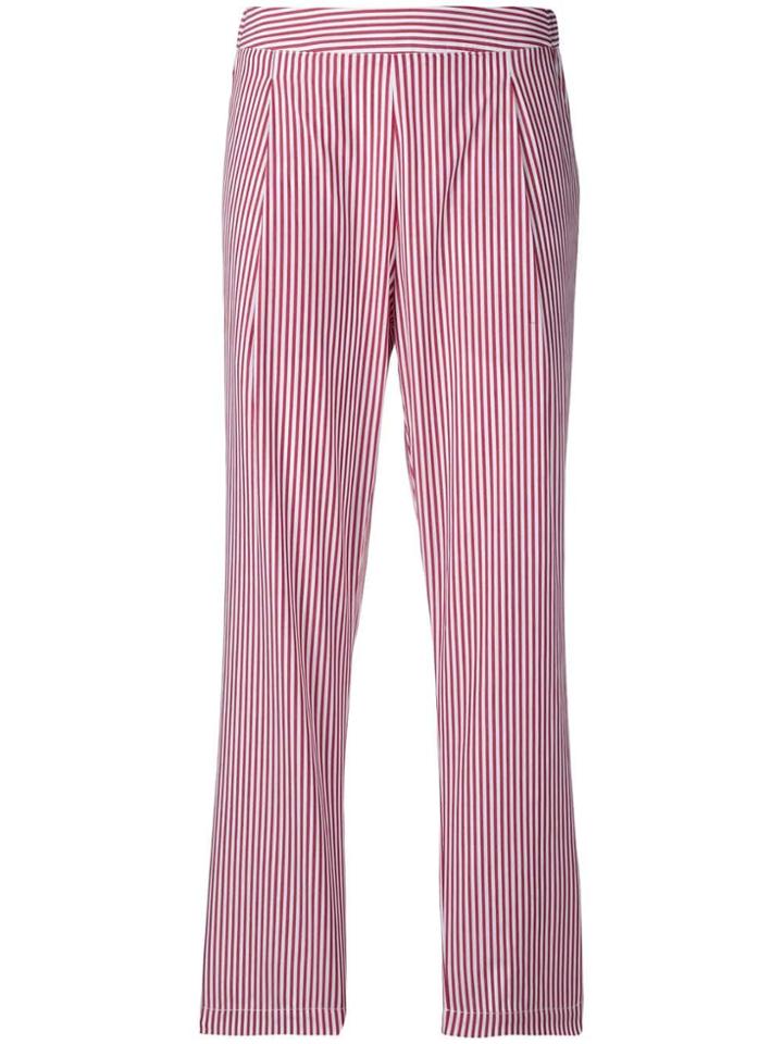 Semicouture Striped Straight-leg Trousers - Red