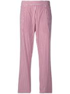 Semicouture Striped Straight-leg Trousers - Red
